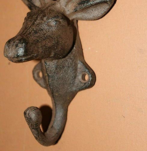 Premium Cast Iron Antler Deer Head Wall Hooks - 9-Piece Trophy Room Decor Set for Hunting Lodge, Cabin & Rustic Home Decor | Perfect for Coats, Hats & Gear Organization