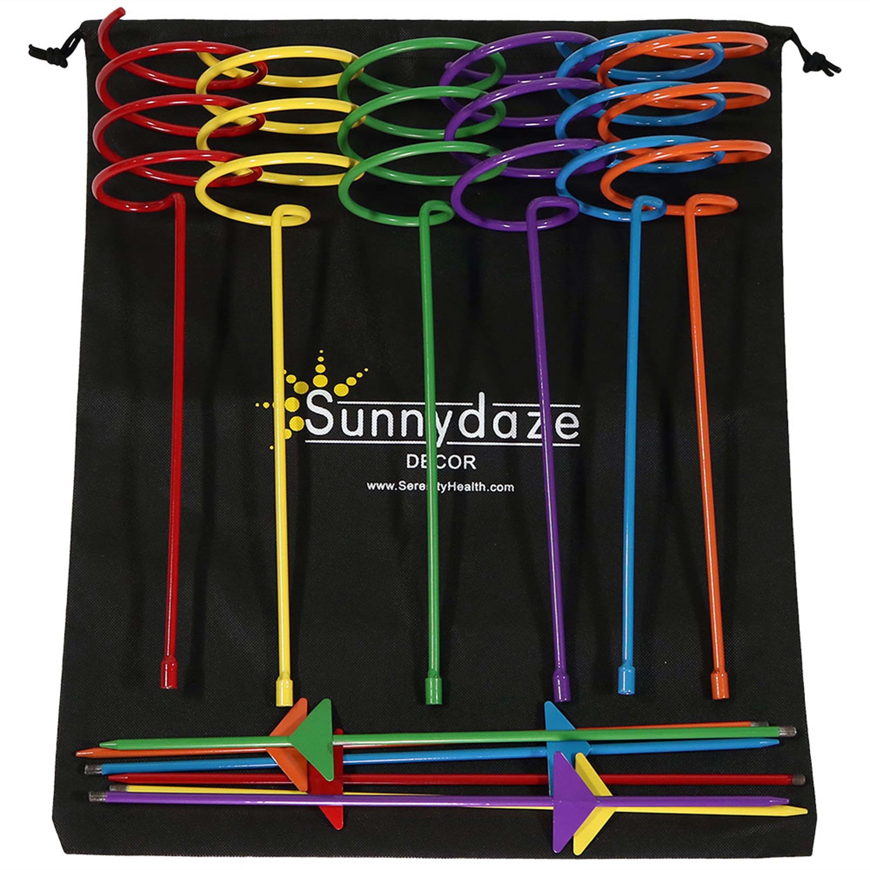Heavy Duty Metal Drink Holder Stakes for Outdoor Parties - 4 Pack, Multicolor - Perfect for Beach, Picnic, BBQ, and Garden Use