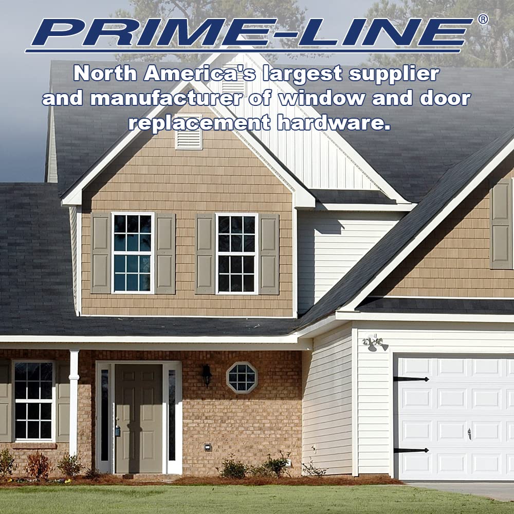 Prime-Line U 9862 White Push-in Sliding Door Keyed Lock - Secure Patio, Closet & Barn Doors for Home & Office Safety