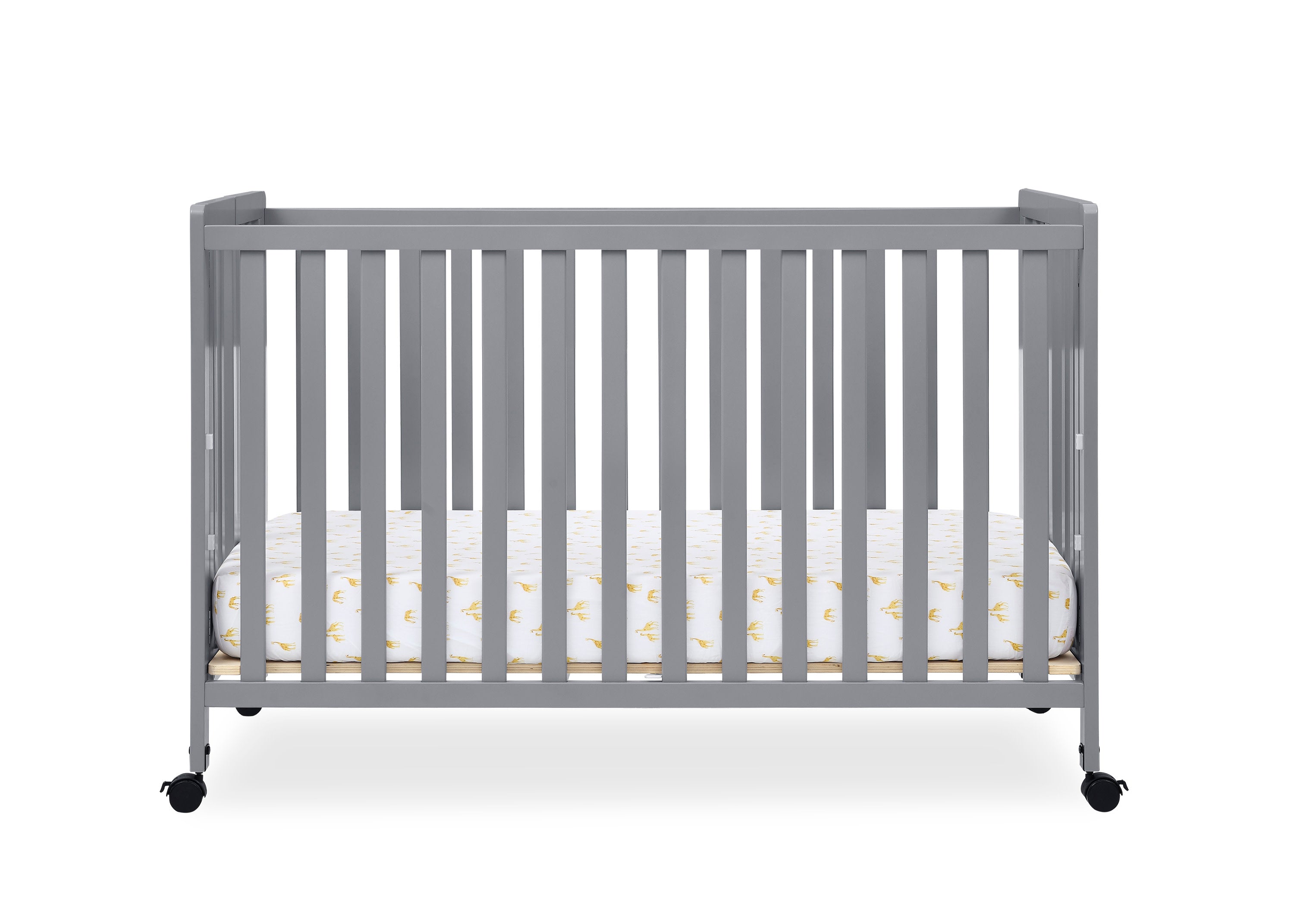 Aria Full Size Portable Folding Crib - Lightweight Travel Baby Bed for Home, Nursery & On-The-Go | Compact Foldable Design for Easy Storage & Transport