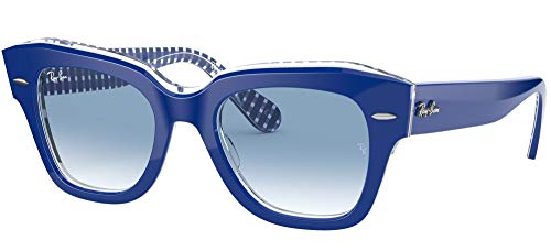 Blue on Vichy Blue/White/Clear Gradient Blue