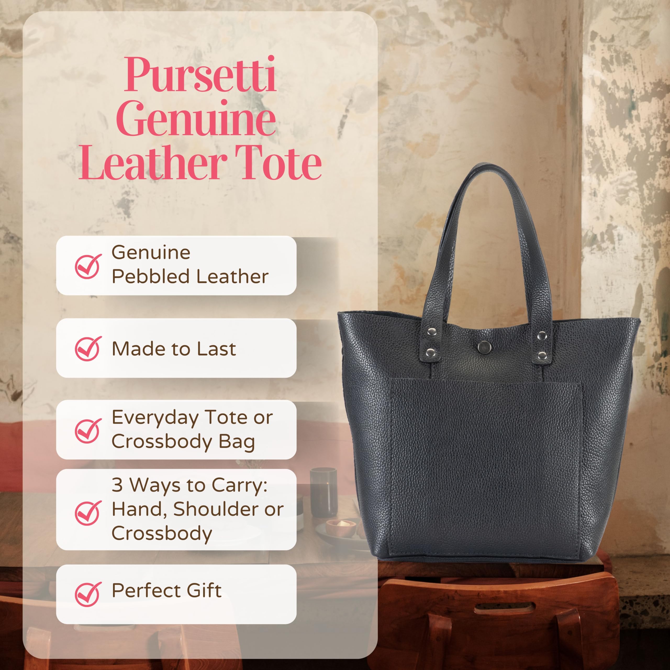 Genuine Leather Mini Crossbody Bag for Women - Stylish & Compact Purse for Everyday Use, Travel, Work & Date Night - Includes Wristlet Strap