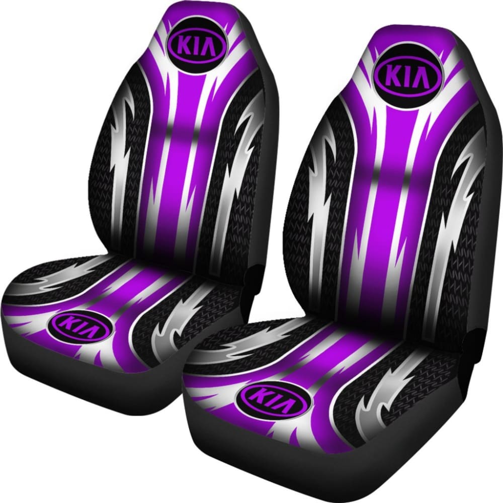 Premium 2-Piece Front Kia Seat Covers - Soft Purple (Model 144627) | Universal Fit for Sedan & SUV | Waterproof & Anti-Slip Car Accessories for Comfort & Protection