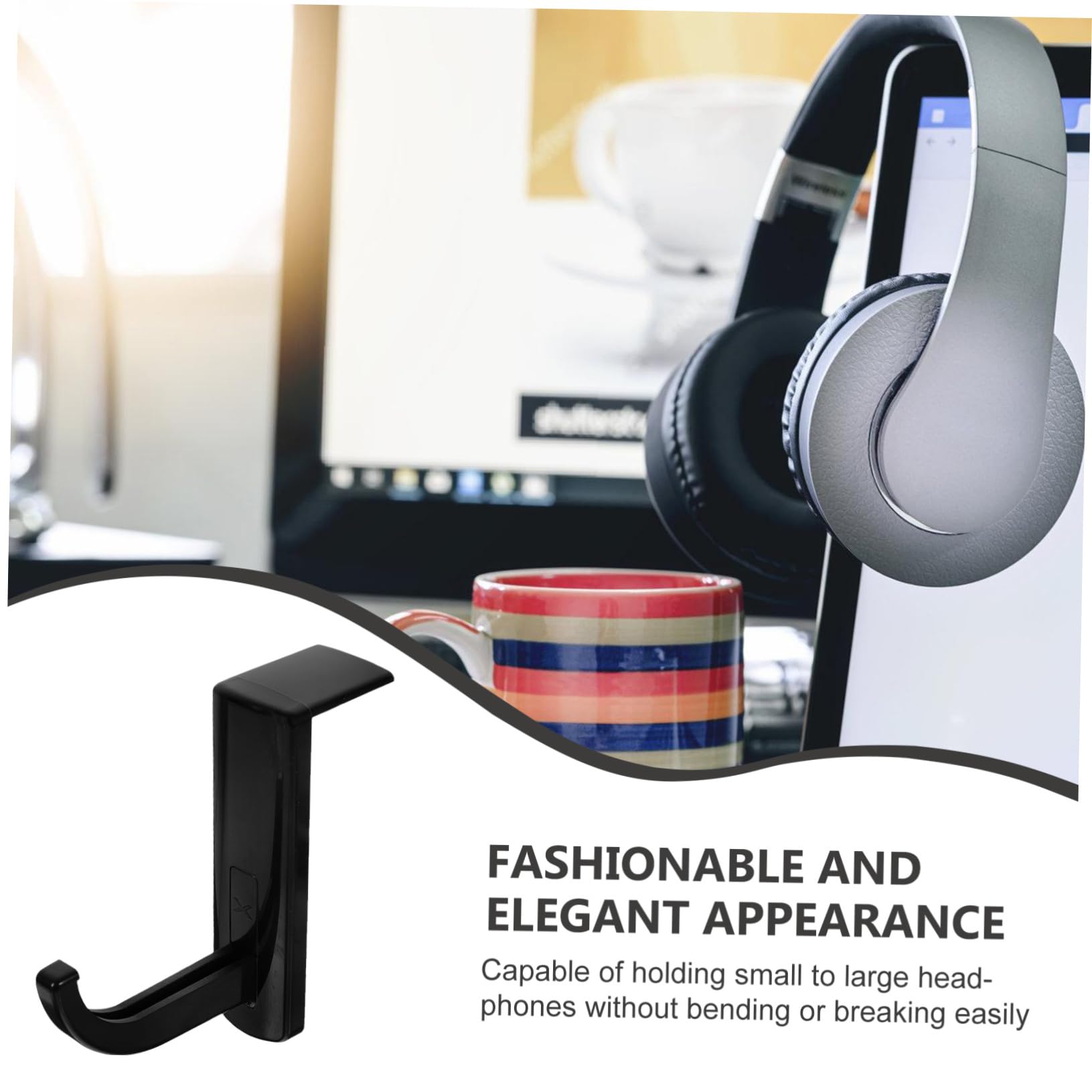 12 Pcs Headphone Stand Holder - Space Saving Desk Organizer for Gaming Headsets, Earphones & Accessories | Perfect for Office, Gaming Setup & Home Workspace Organization