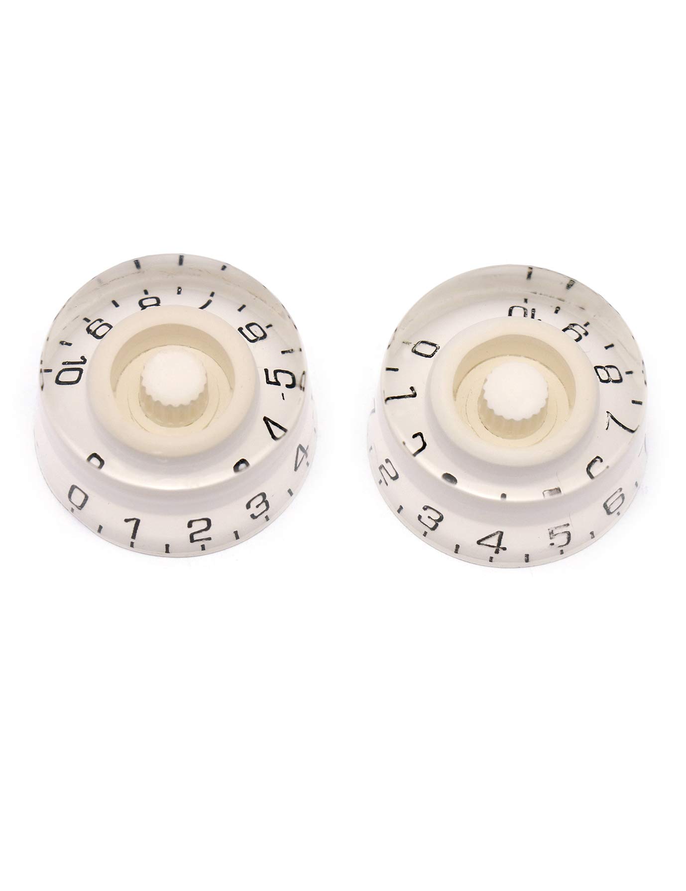 Premium Electric Guitar Control Knobs Set - 4Pcs White Speed Volume Tone Top Hat Knobs for Les Paul LP Style Replacement | Perfect for DIY Guitar Upgrades & Professional Repairs