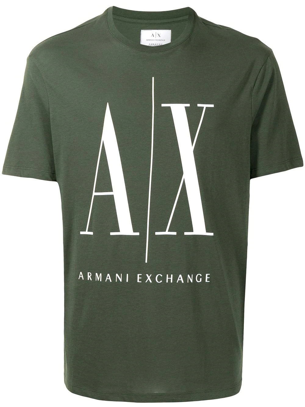 Armani Exchange Men's Deep Forest Green T-Shirt - Soft Cotton Crew Neck Casual Tee for Everyday Wear & Street Style Outfits