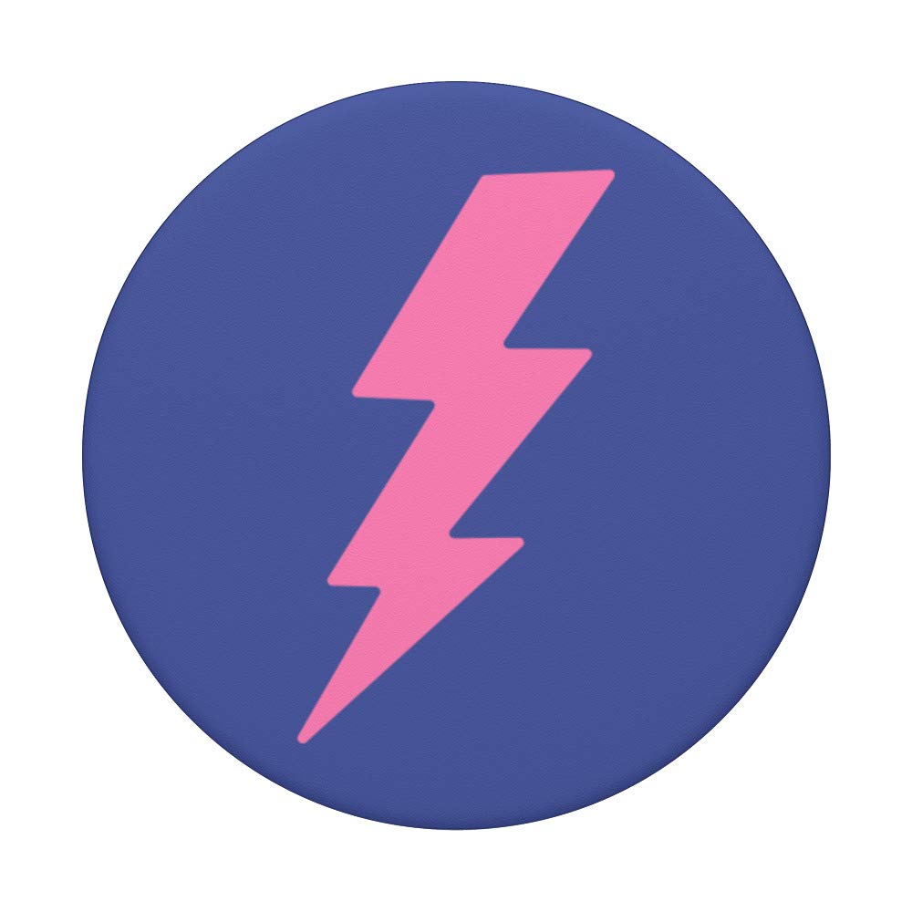 Cool Pink Purple Lightning Bolt PopSockets PopGrip - Swappable Phone & Tablet Grip for Girls & Boys | Perfect for School, Travel & Everyday Use