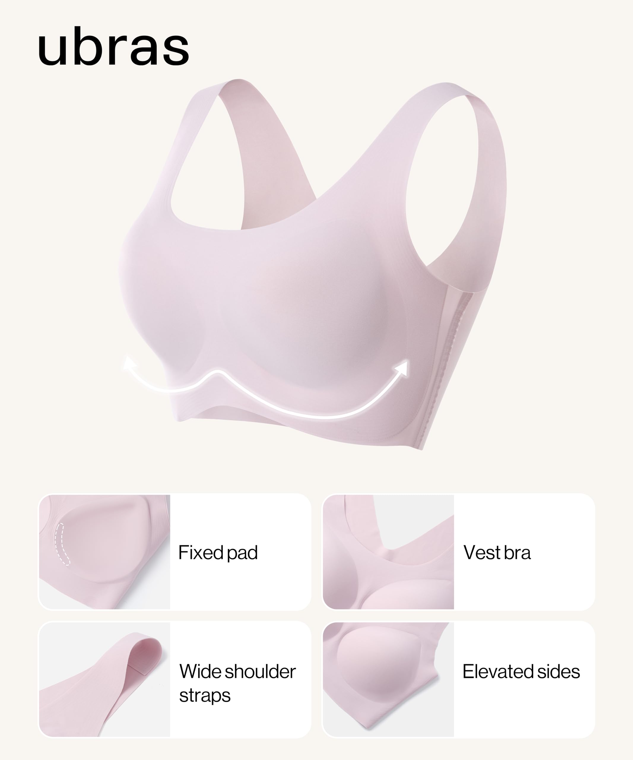 Wireless Bralette for Women - Full Coverage Seamless Plus Size Bra with Wide Straps | Comfortable T-Shirt Bra for Everyday Wear & Lounge