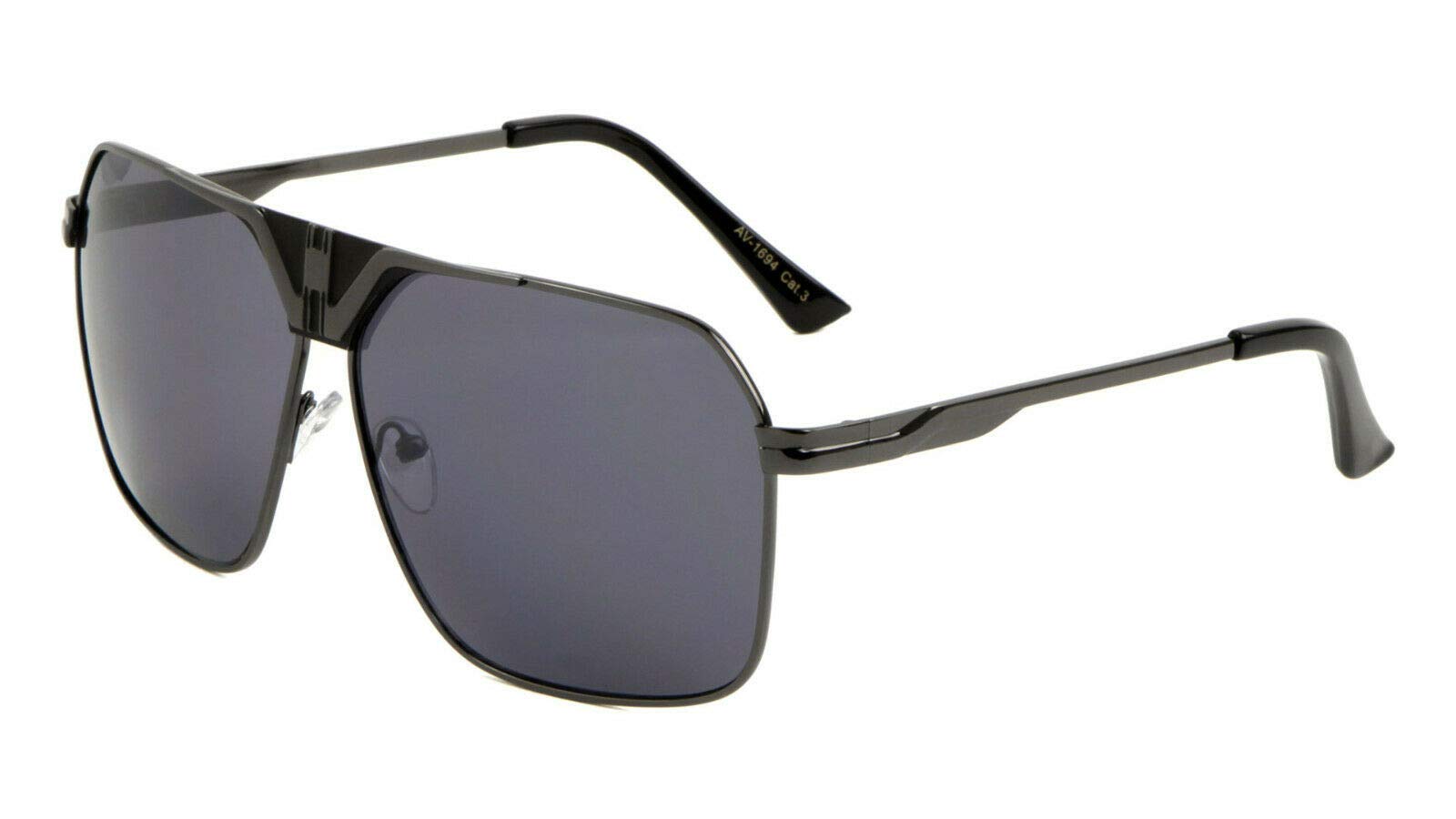 Vintage Square Aviator Sunglasses - Classic Metal Frame Luxury Sunglasses for Men & Women | Perfect for Driving, Travel, and Outdoor Activities