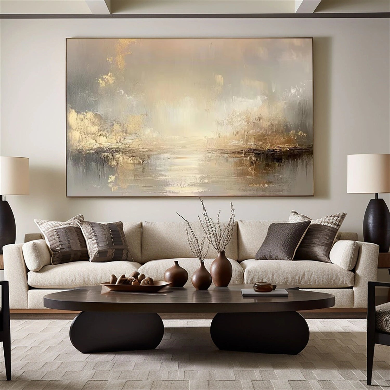 Abstract Painting #AB 467 - Modern Wall Art Decor for Living Room, Bedroom & Office - Handmade Canvas Artwork for Home & Office Decoration
