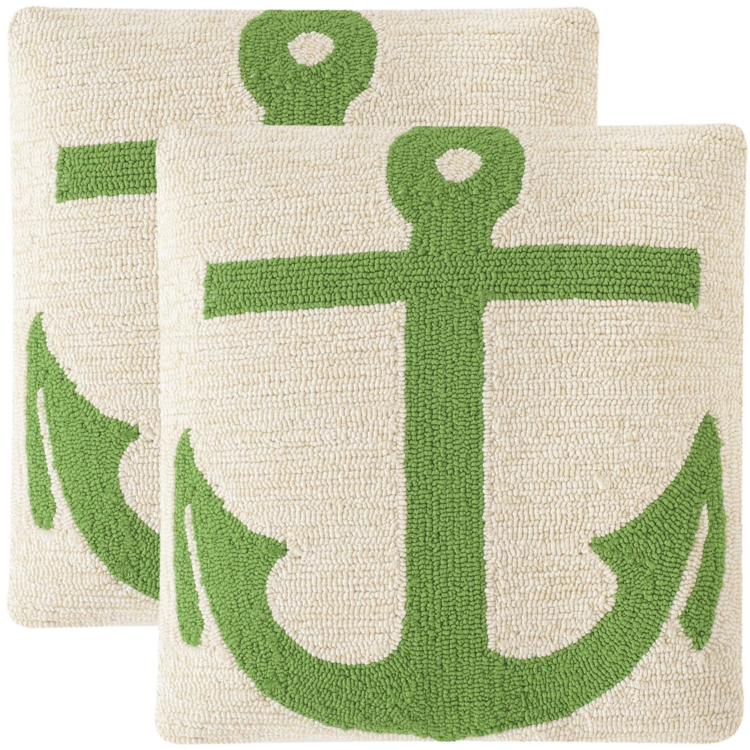 Safavieh Ahoy Sunshine Green Indoor Outdoor Throw Pillows 20x20 Inches Set of 2 - Perfect for Patio, Living Room & Bedroom Decor