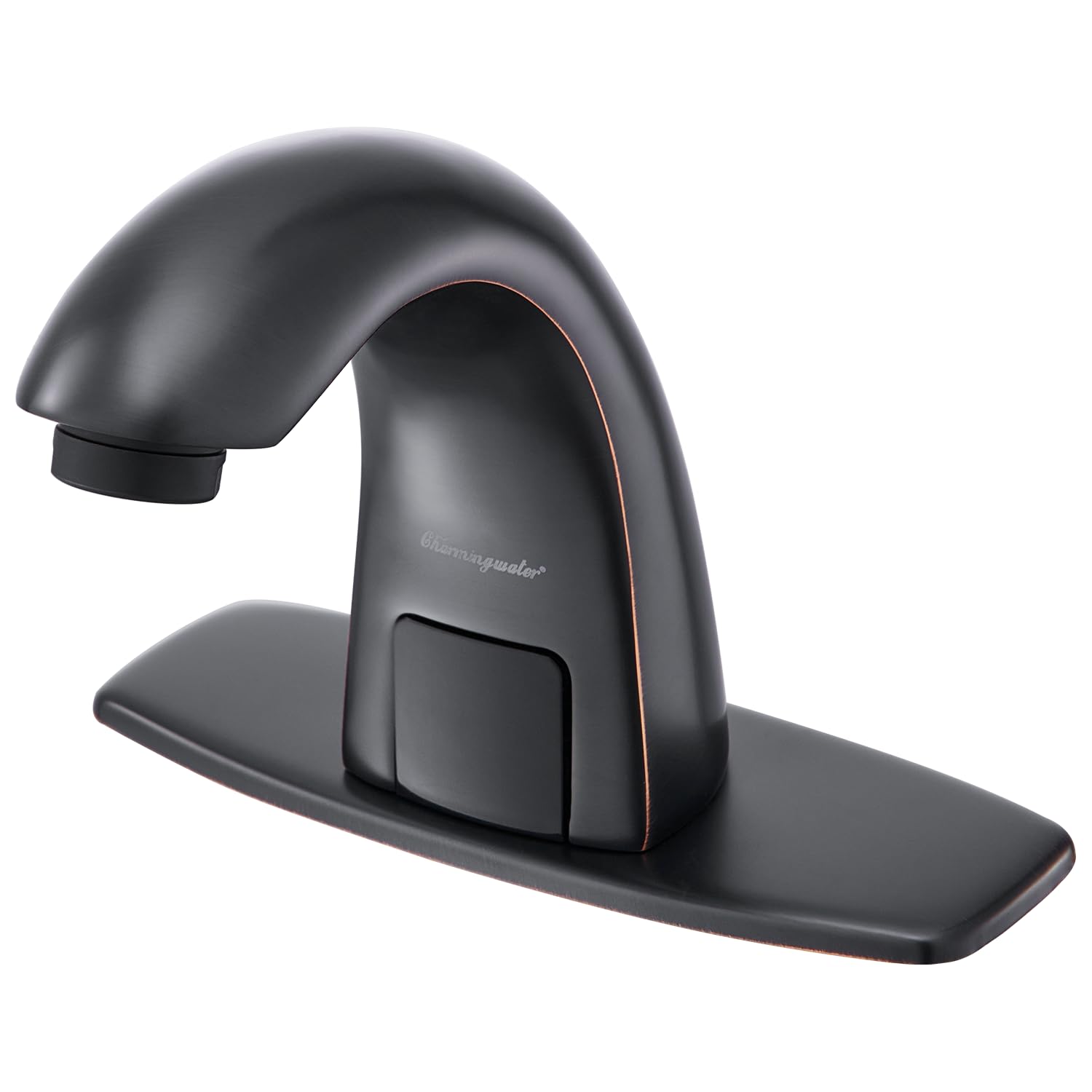 Automatic Sensor Touchless Bathroom Sink Faucet - Motion Activated Hands-Free Faucet with Hole Cover Plate in Oil Rubbed Bronze Finish for Modern & Hygienic Bathrooms