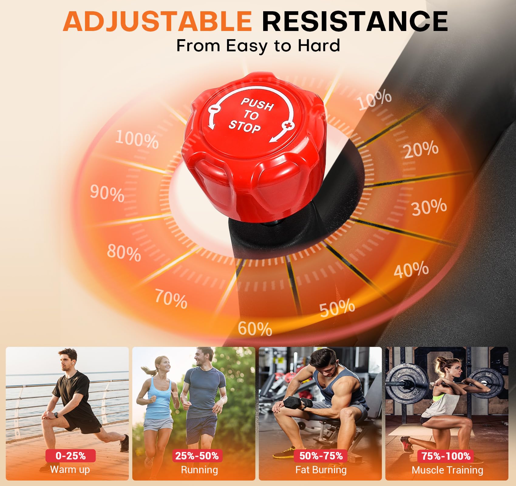 DMASUN Magnetic Resistance Exercise Bike for Home Gym - Indoor Cycling Bike with Comfortable Seat Cushion & Digital Display - Heart Rate Monitor - Perfect for Cardio Workouts & Weight Loss Training