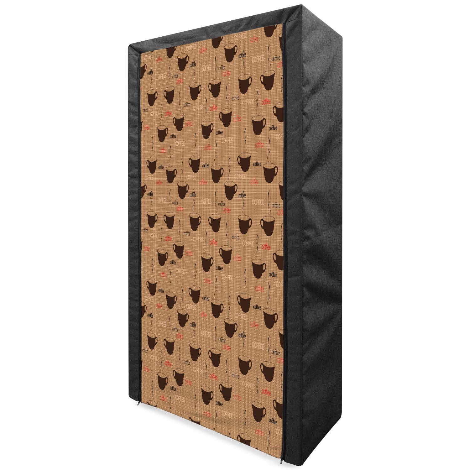 Ambesonne Coffee-Themed Portable Fabric Wardrobe - 33.5