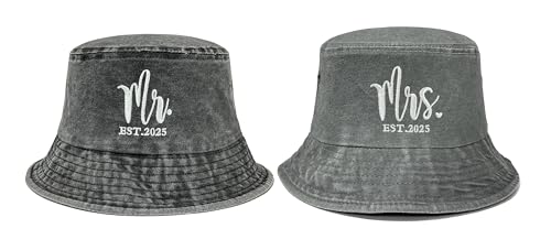 Mr Mrs Est. 2025 (Washed Black & Gray)