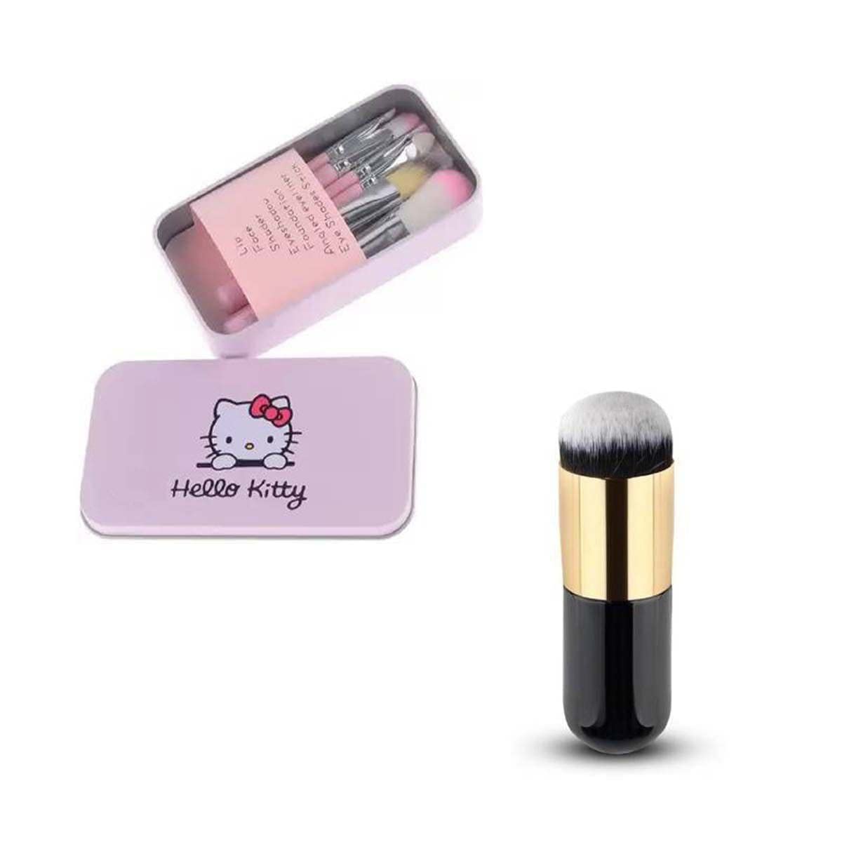 KTABRIZ 8-Piece Pink Makeup Brush Set with Storage Box & Lightweight Foundation Brush - Perfect for Women & Girls, Professional & Everyday Makeup Application