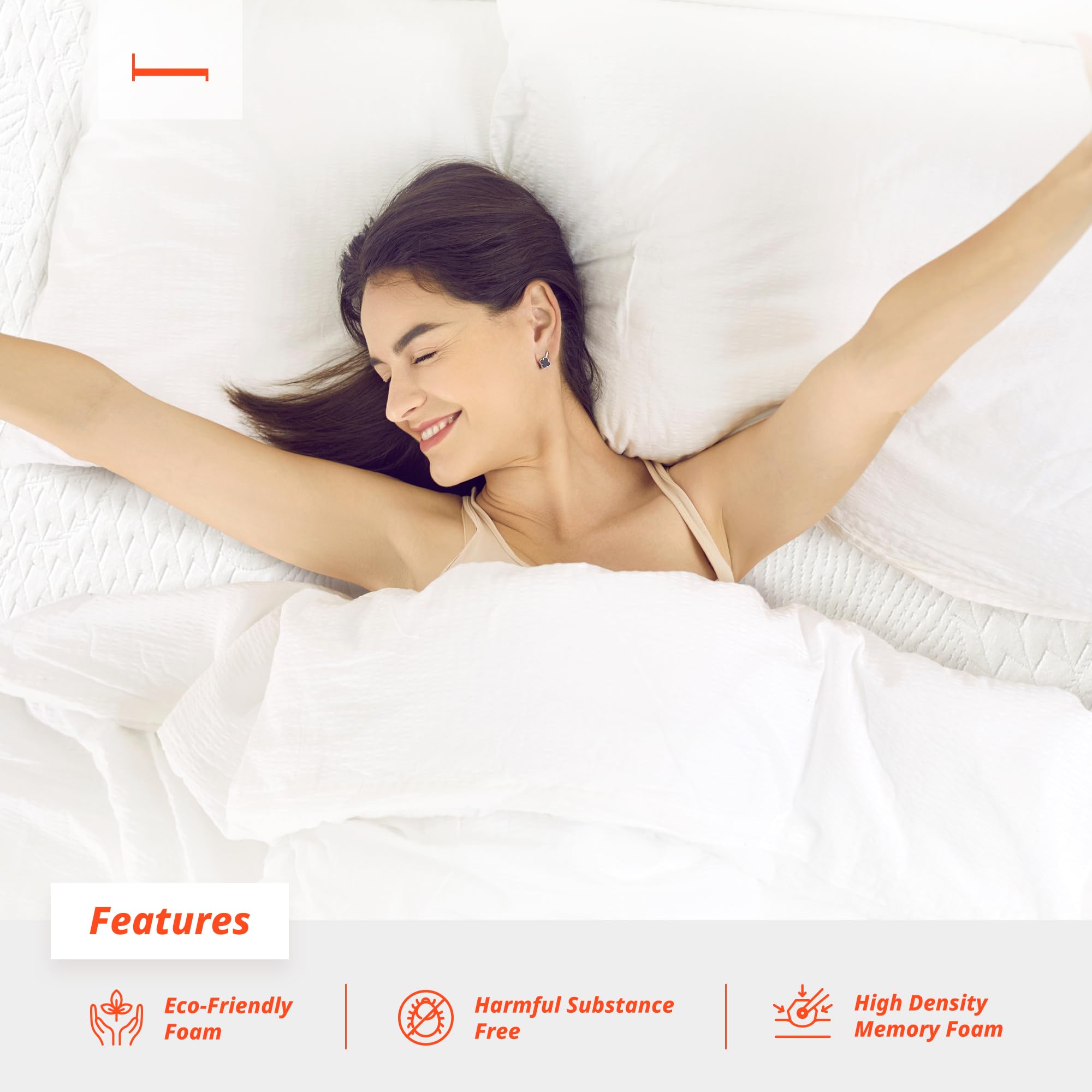PrimaSleep 6 Inch Twin Size Gel Memory Foam Mattress - CertiPUR-US Certified, Medium Firm Support for Pressure Relief & Comfort, Bed-in-a-Box - Perfect for Kids' Rooms, Guest Beds & Small Spaces