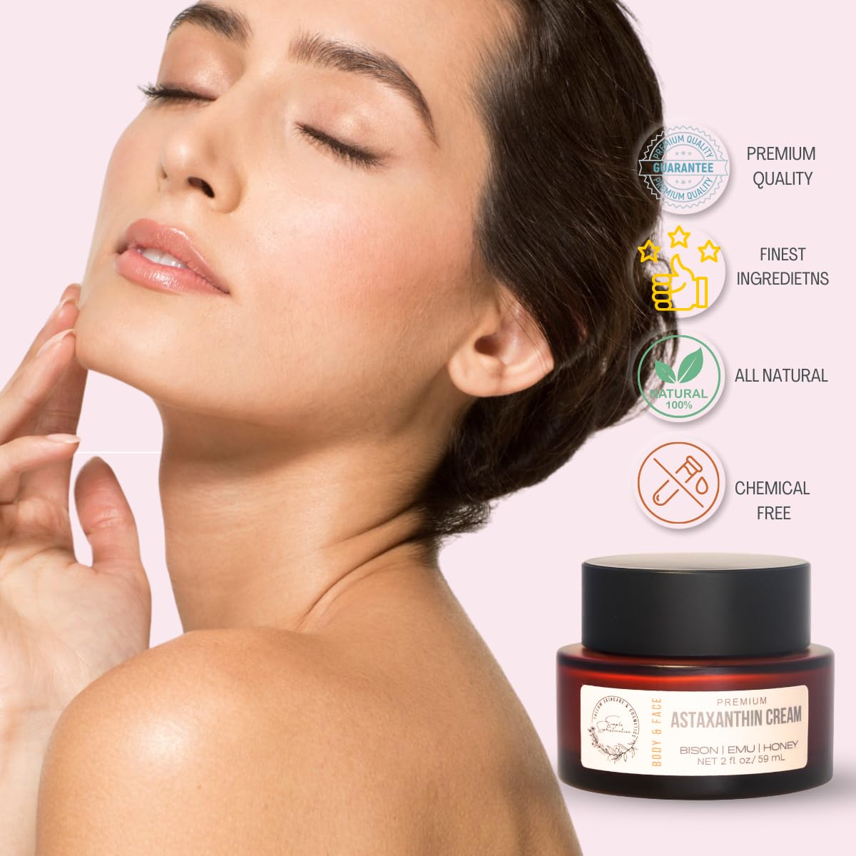 Bison Tallow Balm with Honey & Emu Oil - Natural Skincare for Sensitive Skin - 2 fl oz | Soothes Dryness & Eczema