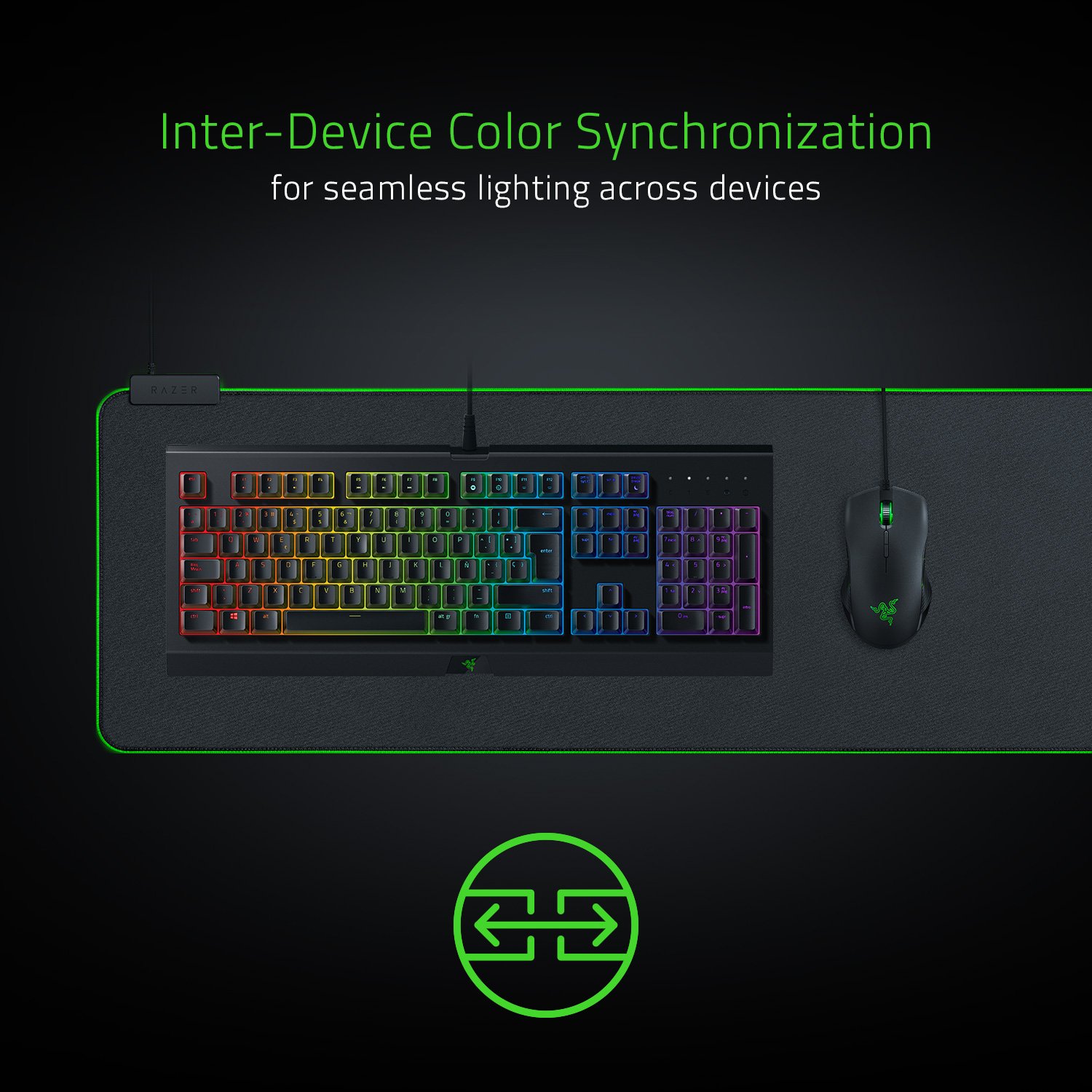 Razer Kraken V3 HyperSense Wired USB Gaming Headset with Goliathus Extended Chroma RGB Gaming Mousepad - Perfect for PC, PS5, Xbox Series X Gaming Setup & Streaming Studio Accessories