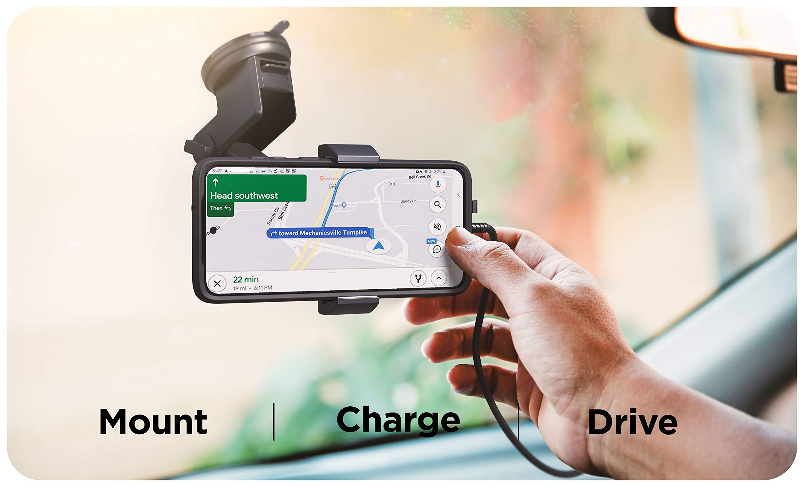Wireless Car Charger Mount for Samsung Galaxy S24/S23/S22/S21/S20/Plus/Ultra - Auto Clamping Qi Fast Charging Phone Holder - Perfect for Commuting, Road Trips & Hands-Free Driving