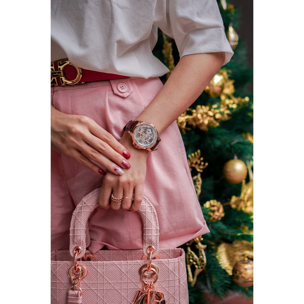 ARBUTUS AR1905RWF Women's Fashion Watch - Elegant Stainless Steel Band, Water Resistant, Perfect for Work, Parties & Everyday Wear