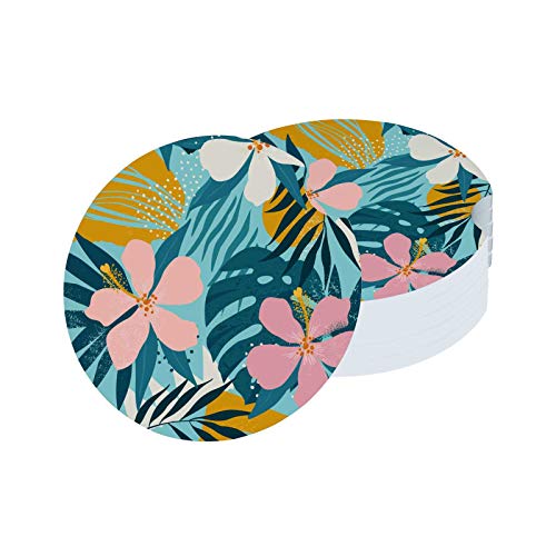 Tropical Flower Palm Leaves Artistic