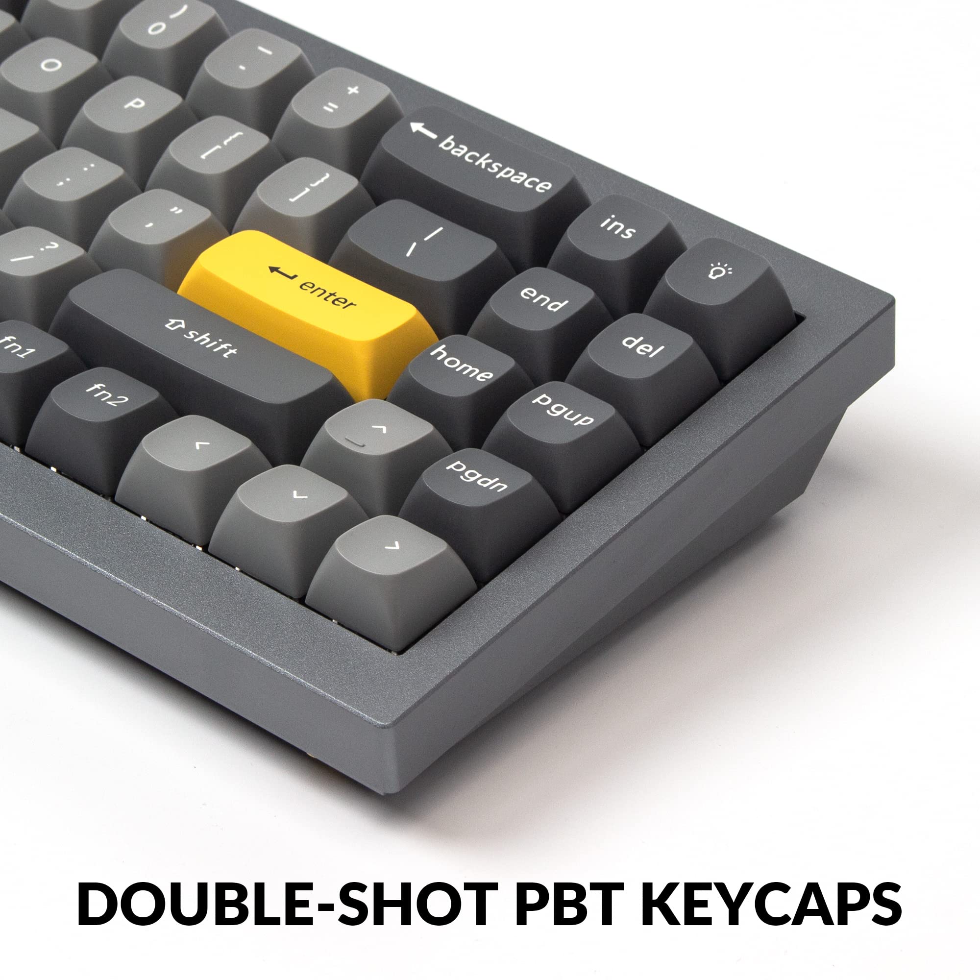 Keychron Q7 70% Wired Custom Mechanical Keyboard - Hot-Swappable Gateron G Pro Blue Switches, QMK/VIA Programmable, Double Gasket Design for Mac/Windows/Linux (Grey) | Perfect for Gaming, Coding & Office Work