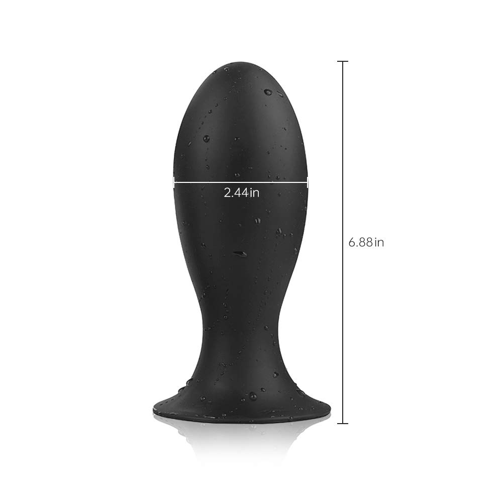 Premium Large Anal Plug with Suction Cup - Soft Liquid Silicone Prostate Massager for Men & Women - Couples Sex Toy for Enhanced Pleasure & Anal Stretching - Perfect for Solo Play, Partnered Intimacy & BDSM Exploration
