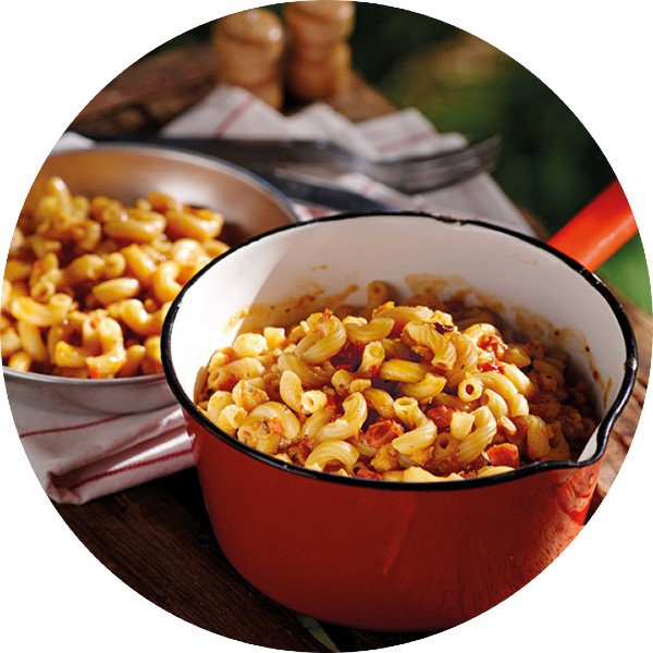 Happy Yak Mom's Dried Tomato & Cheese Macaroni Pasta - Quick & Easy Gourmet Meal for Busy Parents, Camping & College Dorm Cooking