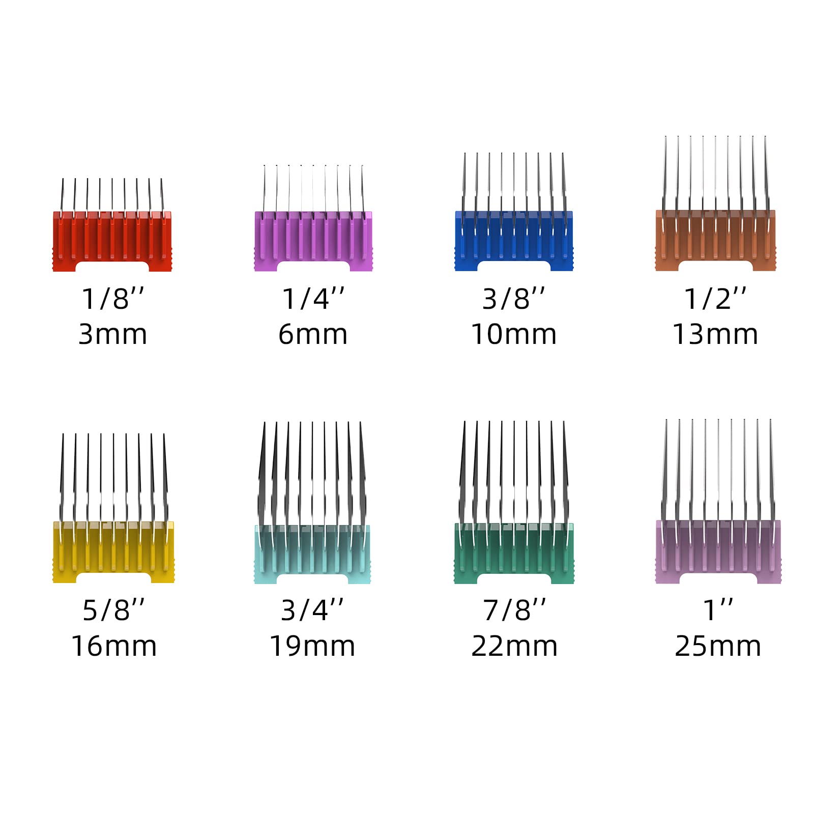 Premium 5-in-1 Detachable Blade Pet Clipper Guide Comb Set - Stainless Steel Attachment for Dogs & Cats (Not Compatible with A5 Style Blades) | Perfect for Professional Grooming & Home Pet Haircuts