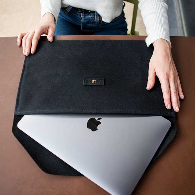Premium Leather Business Portfolio with Multiple Pockets - Professional Document Organizer for Work, Meetings & Travel