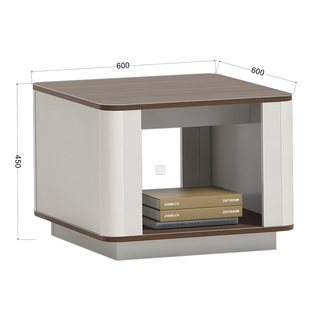 ANDERS 60cm Coffee Table - Modern Hazelnut & Beige Finish for Living Room, Lounge or Office | Stylish Small Space Furniture