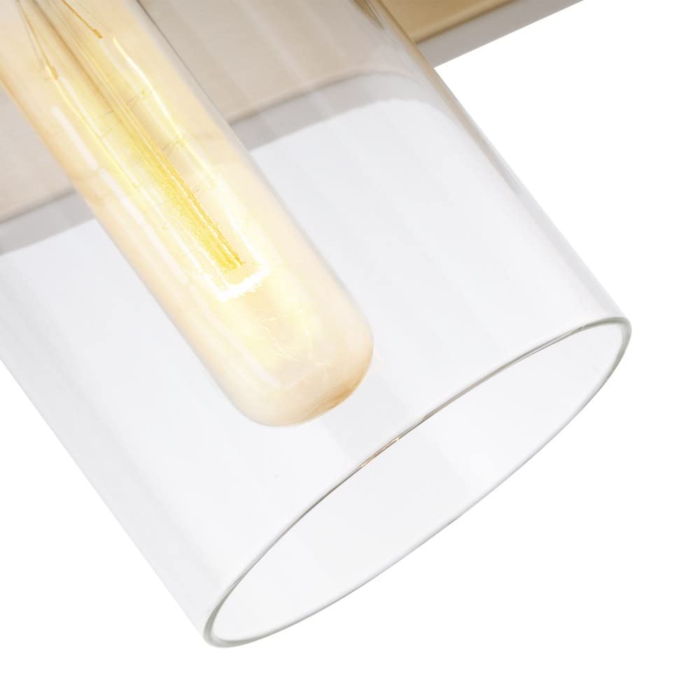 Nuvo Lighting Intersection 2-Light Bathroom Vanity Light in Burnished Brass - Perfect for Modern Bathrooms & Powder Rooms