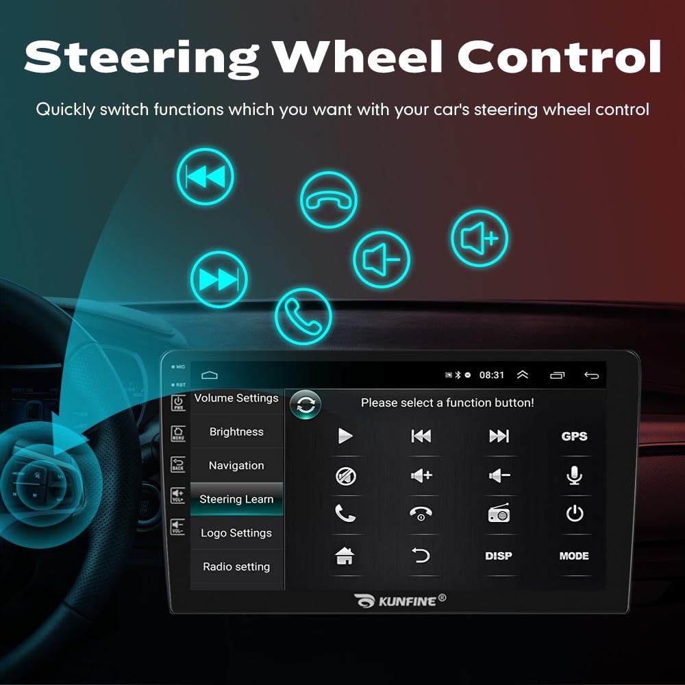 Android Car Stereo with Apple CarPlay & Android Auto - 7 Inch Touchscreen GPS Navigation, WiFi, RDS, DSP - Multimedia Player Head Unit Replacement for Mitsubishi Pajero Sport & Triton 2008-2016 - Perfect for Road Trips & Daily Commuting