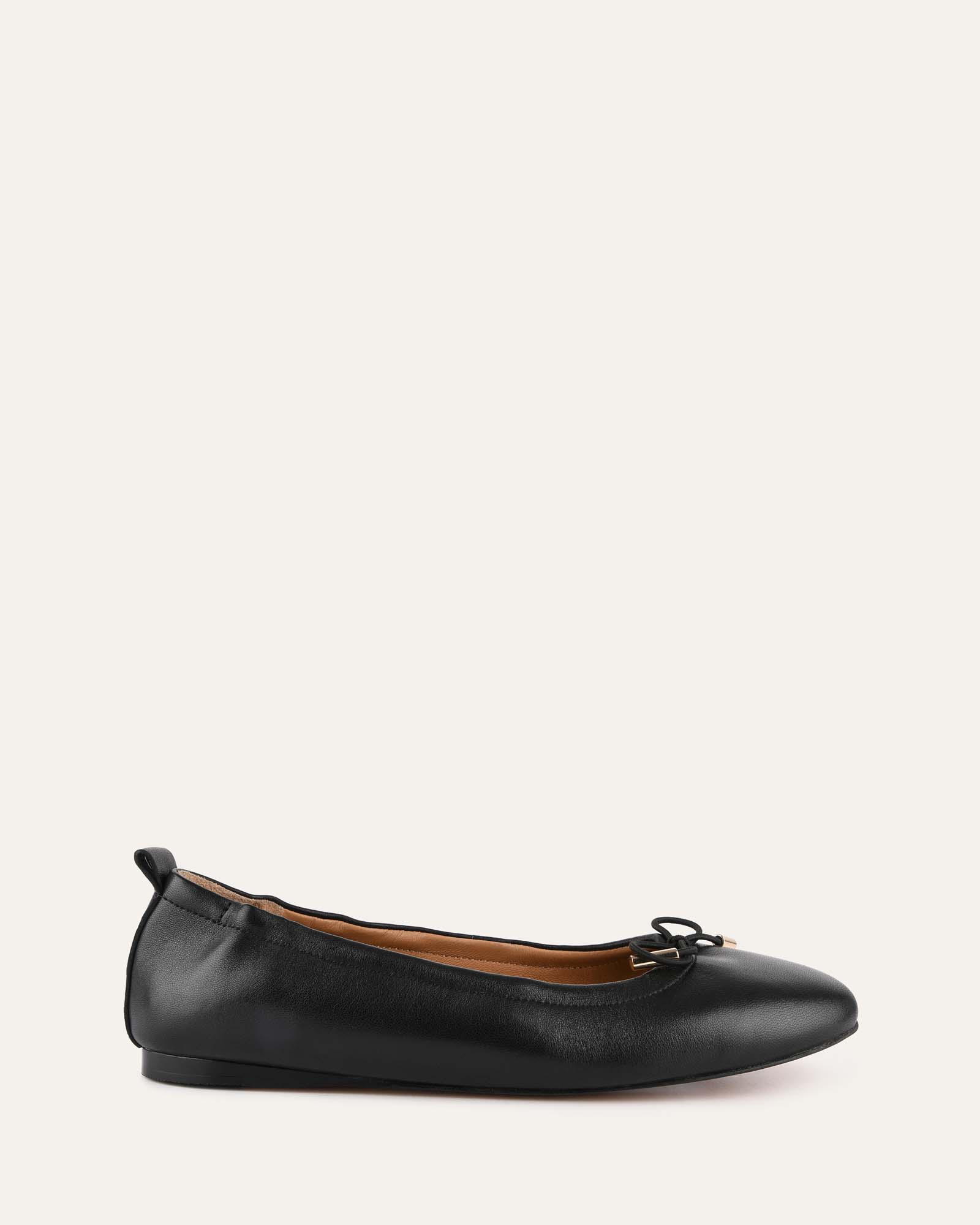 JOLIE Women's Casual Black Leather Flats - Comfortable Slip-On Shoes for Work, Travel & Everyday Wear