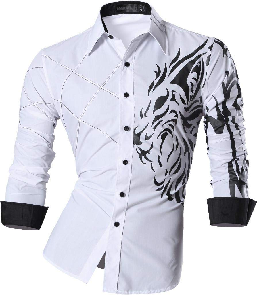 Men's Slim Fit Long Sleeve Casual Button Down Dress Shirt 8397 - Formal & Business Office Wear - Perfect for Work, Interviews and Special Occasions