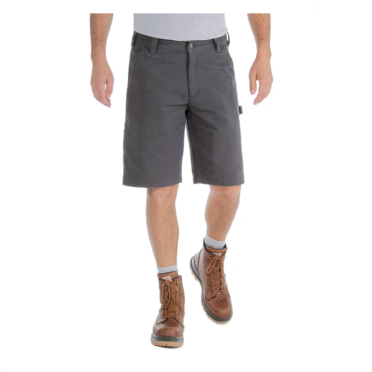 Carhartt Rugged Flex Rigby Dungaree Work Pants for Men - Durable Shadow Khaki 103652 | Comfortable & Flexible for Construction, Outdoor Work & Heavy Duty Jobs