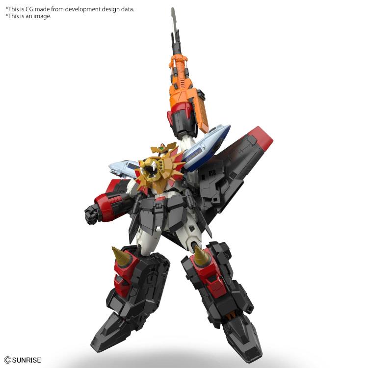Bandai 1/144 RG The King of Braves GaoGaiGar Plastic Model Kit - High Grade Action Figure for Anime Collectors & Gundam Fans - Perfect for Display, Gift Giving & DIY Building Projects