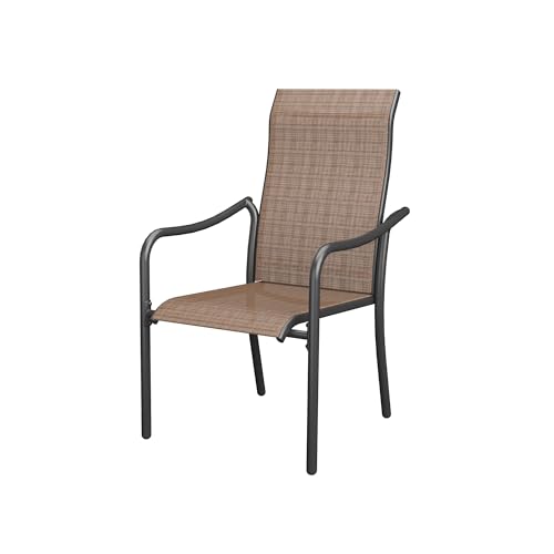 High-back Brown Fabric