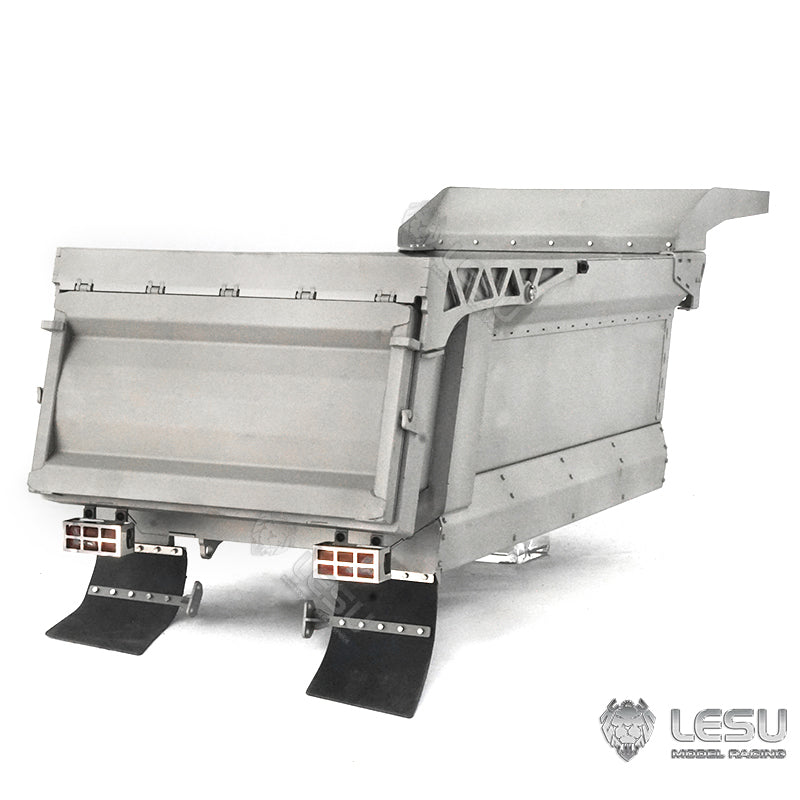 1/14 Scale LESU Metal Unpainted Bucket for RC Hydraulic Dumper Truck - DIY Accessory Part Compatible with TAMIYA Models | Perfect for Construction Site Simulation & RC Truck Enthusiasts