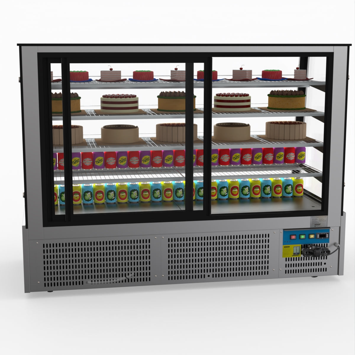 Bonvue Deluxe Commercial Refrigerated Display Case 1800X800X1350mm - SLP860C for Supermarkets, Restaurants & Convenience Stores