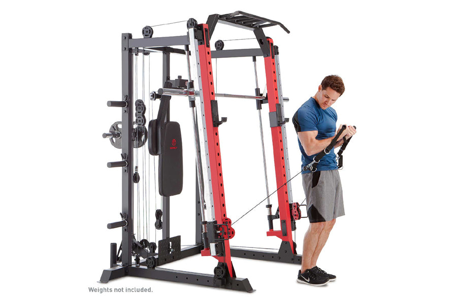 Marcy SM 4033 Smith Machine & Power Cage - Heavy Duty Home Gym Equipment for Strength Training | Perfect for Weight Lifting, Squats, Bench Press & Full-Body Workouts