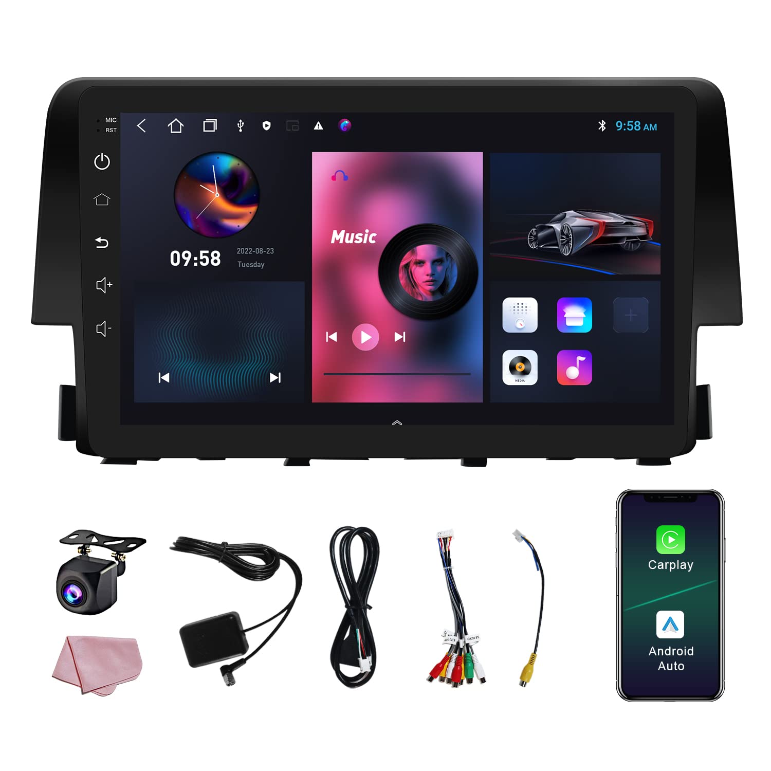 2016-2021 Honda Civic Android 12 Car Stereo with 9
