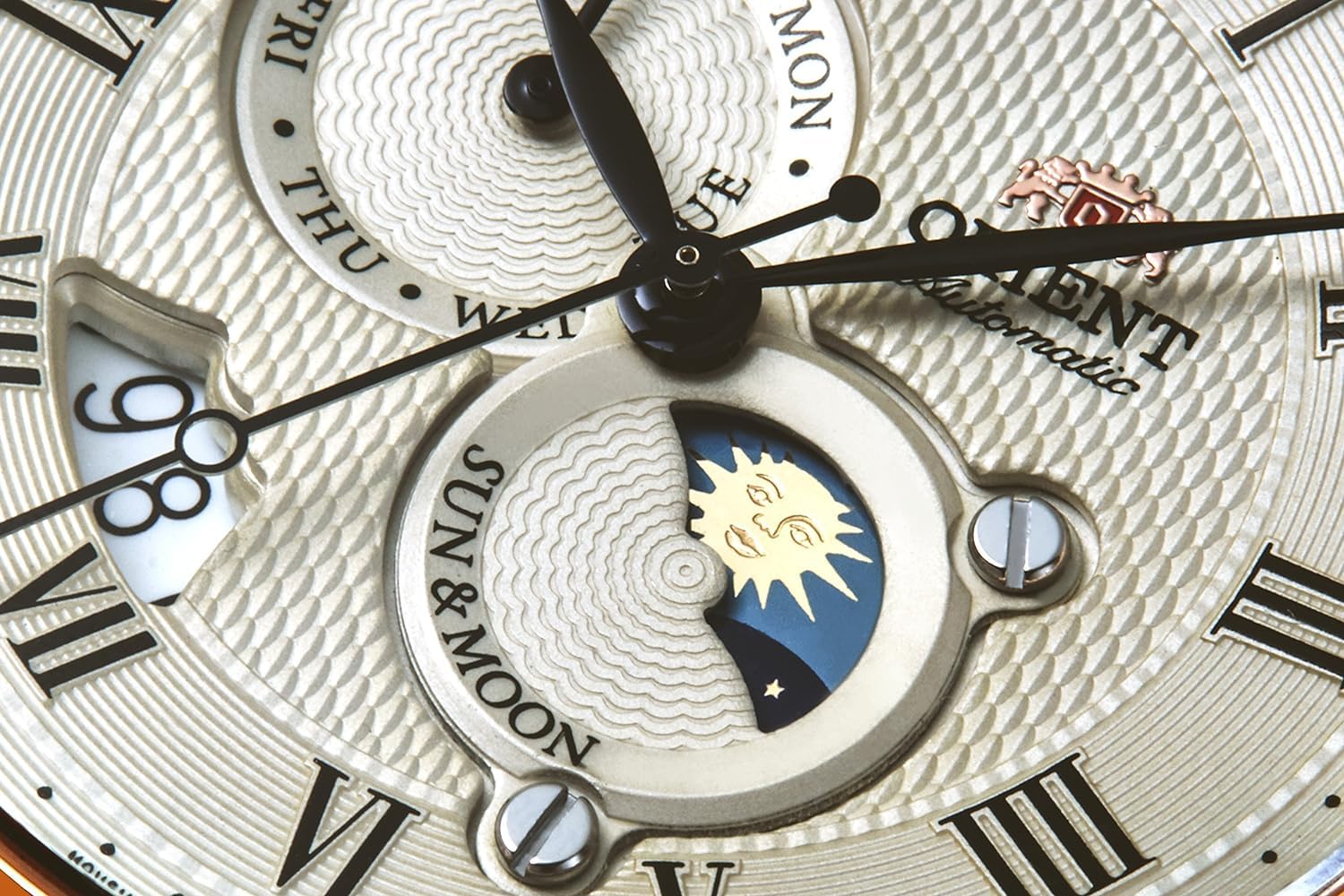 ORIENT Classic Sun & Moon Mechanical Watch RN-AK0001S for Men - Luxury Automatic Timepiece with Date & Moon Phase Display - Perfect for Business, Formal Events & Gift Giving
