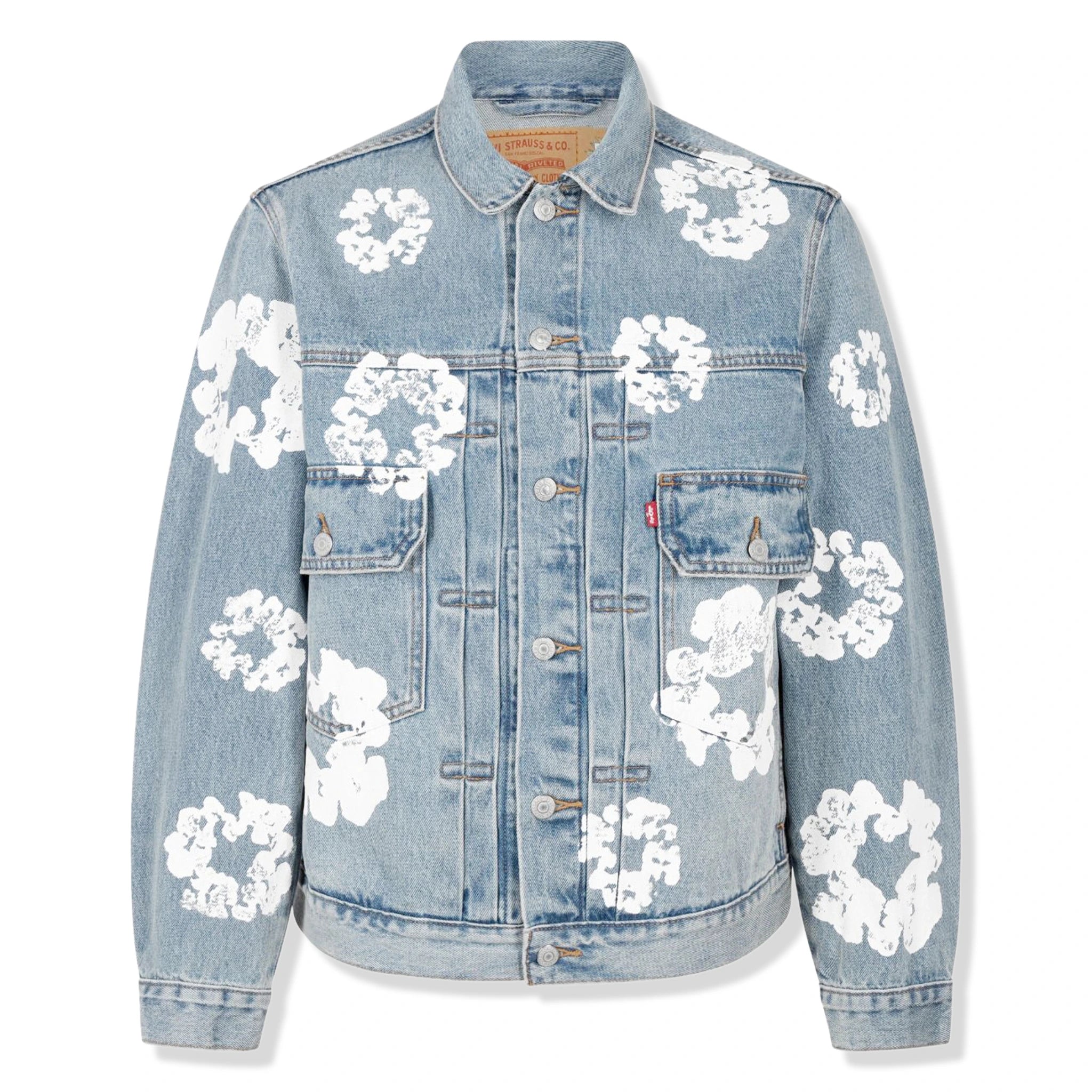 Denim Tears x Levi's Light Blue Denim Jacket for Men - Vintage Style Trucker Jacket - Perfect for Streetwear, Casual Outfits & Urban Fashion