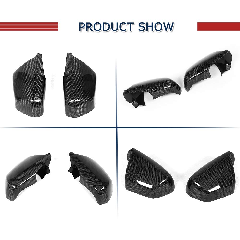 Carbon Fiber Mirror Cover for Cadillac CTS Non-V Coupe 2009-2013 - Side Mirror Cap Replacement - Lightweight & Durable Exterior Upgrade - Perfect for Car Enthusiasts & Custom Builds
