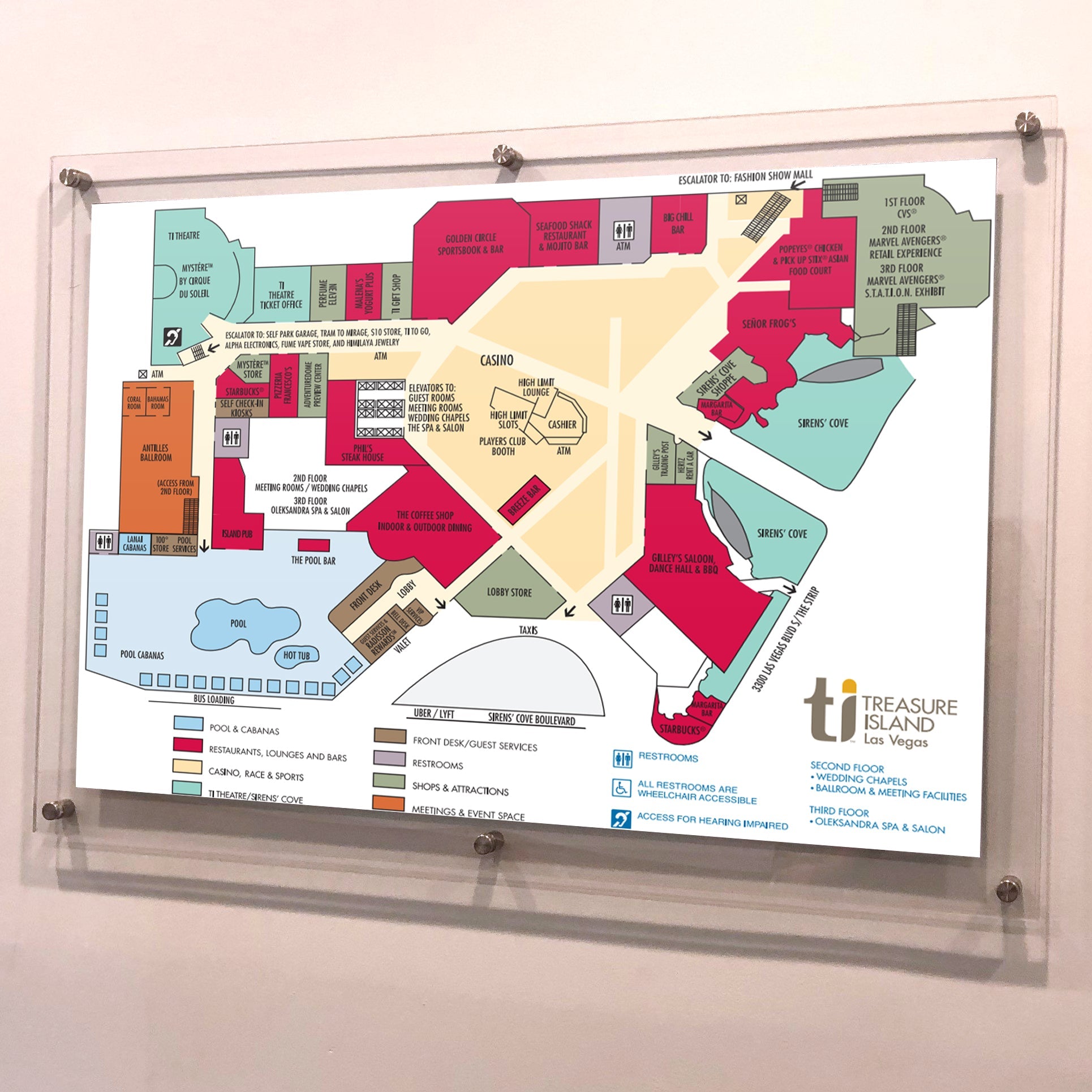 20 x 20 Inch Clear Acrylic Floating Wall Sign Holder with Standoff Hardware - Perfect for Retail Displays, Restaurant Menus, and Office Signage