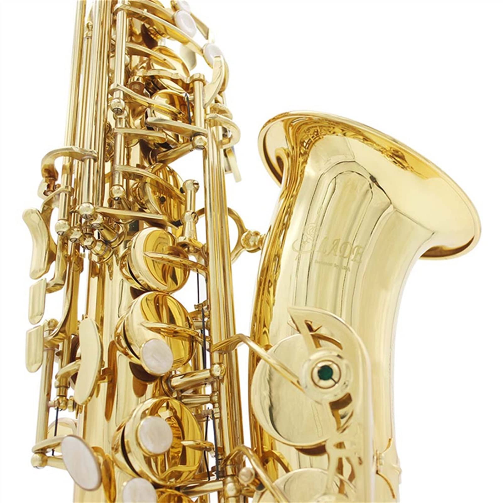 EB Alto Saxophone for Beginners - Brass Gold Lacquer E Flat Sax Woodwind Instrument with Case, Gloves & Cleaning Kit | Perfect for School Bands, Jazz Ensembles & Music Practice