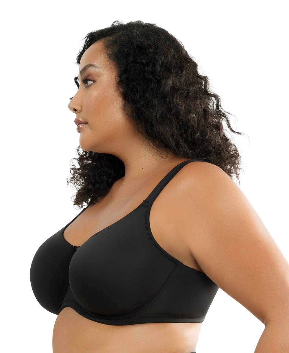 Parfait Erika Unlined Molded Bra - Comfortable Wireless Support for Everyday Wear - Perfect for Work, Yoga & Lounge - Black
