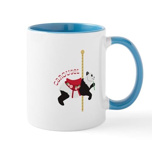 White/Blue Inside - Panda Carousel Mugs